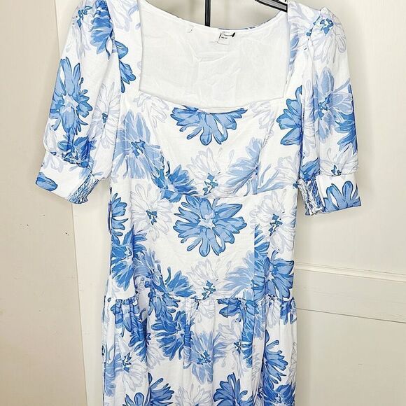 Petal & Pup MAGDA MIDI DRESS BLUE FLORAL Size Small Nwot - Picture 4 of 8